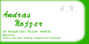 andras mojzer business card